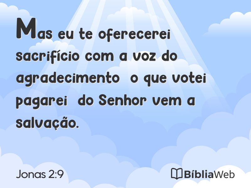 Jonas 2:9 em imagem para compartilhar
