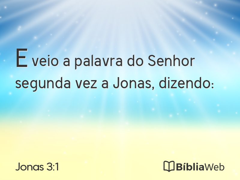 Jonas 3:1 em imagem para compartilhar