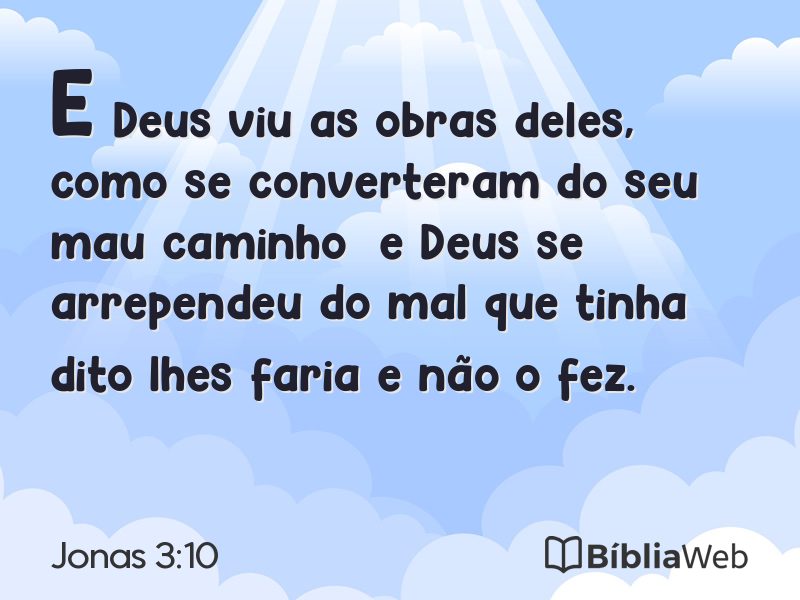 Jonas 3:10 em imagem para compartilhar