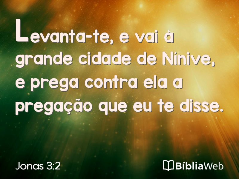 Jonas 3:2 em imagem para compartilhar