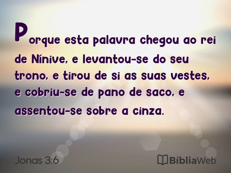 Jonas 3:6 em imagem para compartilhar