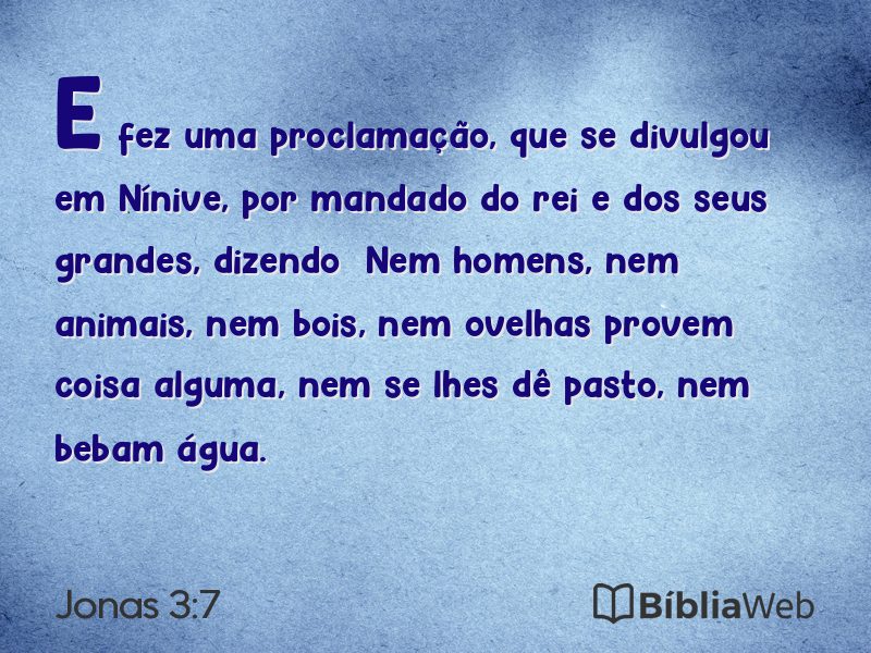 Jonas 3:7 em imagem para compartilhar