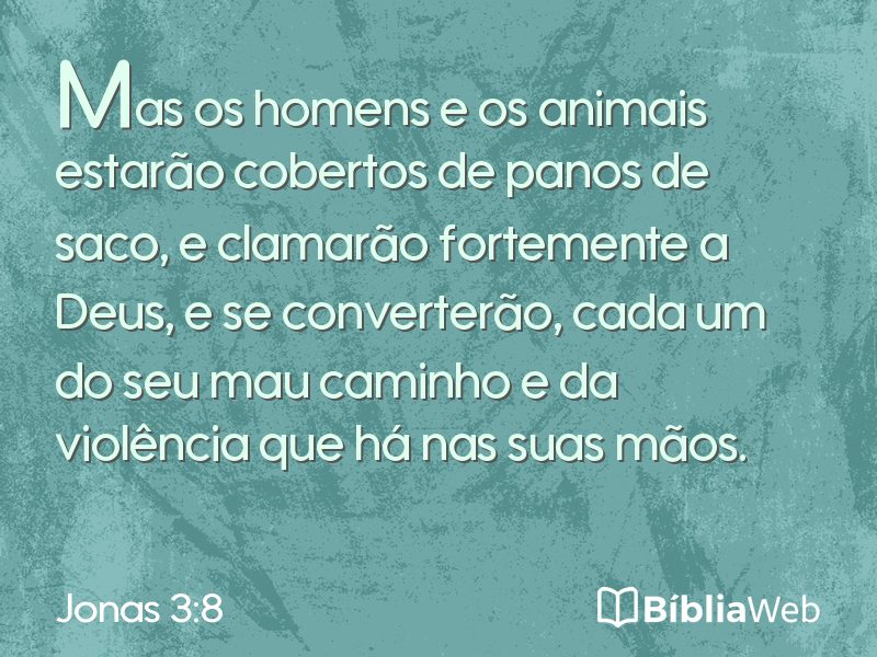 Jonas 3:8 em imagem para compartilhar