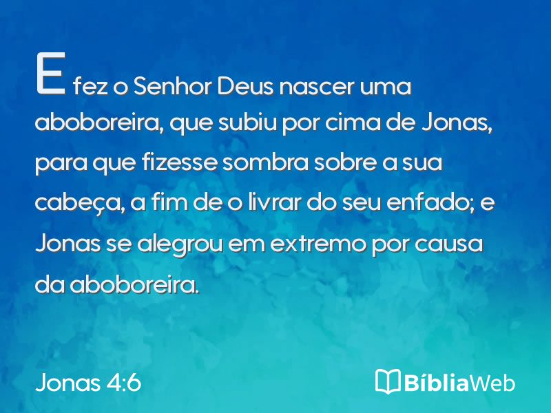 Jonas 4:6 em imagem para compartilhar