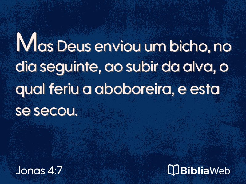 Jonas 4:7 em imagem para compartilhar