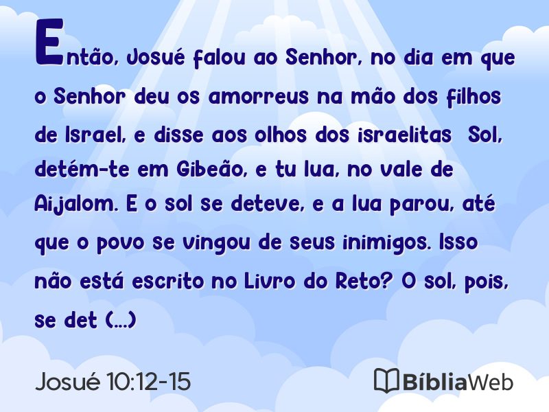 Josué 10:12-15 em imagem para compartilhar