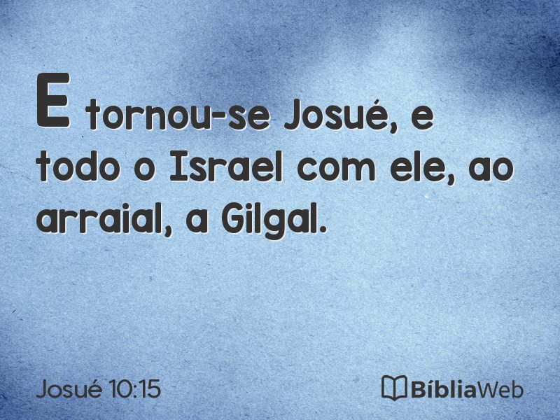 Josué 10:15 em imagem para compartilhar