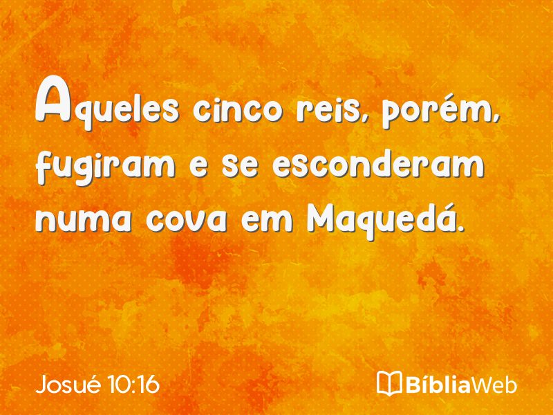 Josué 10:16 em imagem para compartilhar