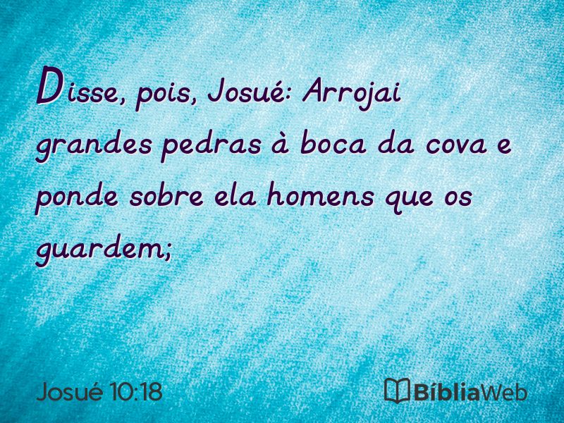 Josué 10:18 em imagem para compartilhar