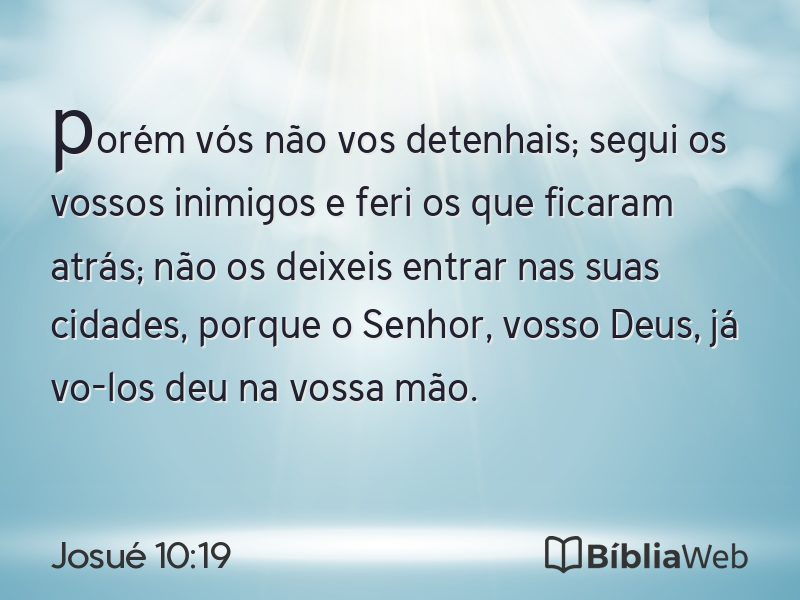 Josué 10:19 em imagem para compartilhar