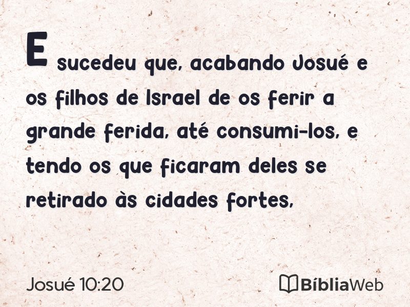 Josué 10:20 em imagem para compartilhar