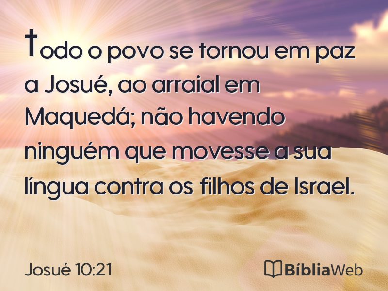 Josué 10:21 em imagem para compartilhar