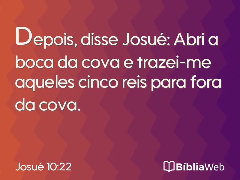 Josué 10:22 em imagem para compartilhar