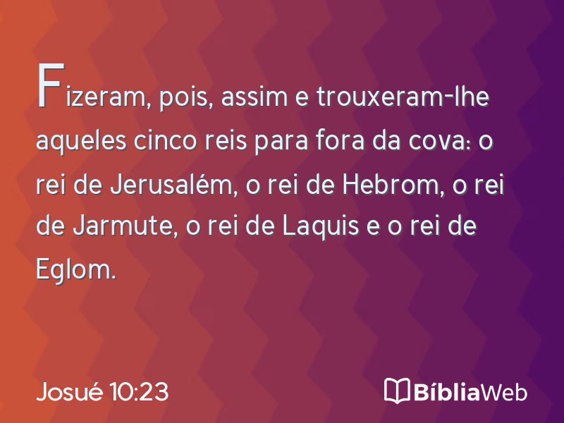 Josué 10:23 em imagem para compartilhar