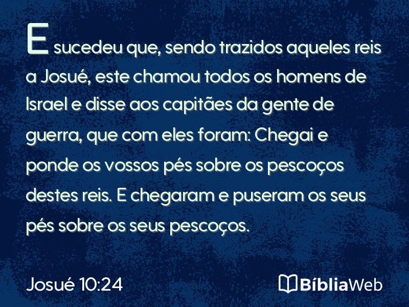 Josué 10:24 em imagem para compartilhar