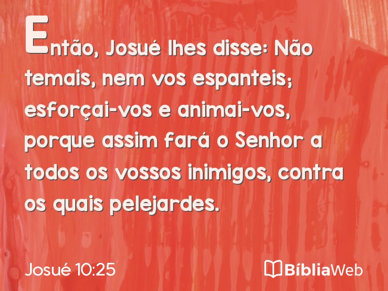 Josué 10:25 em imagem para compartilhar