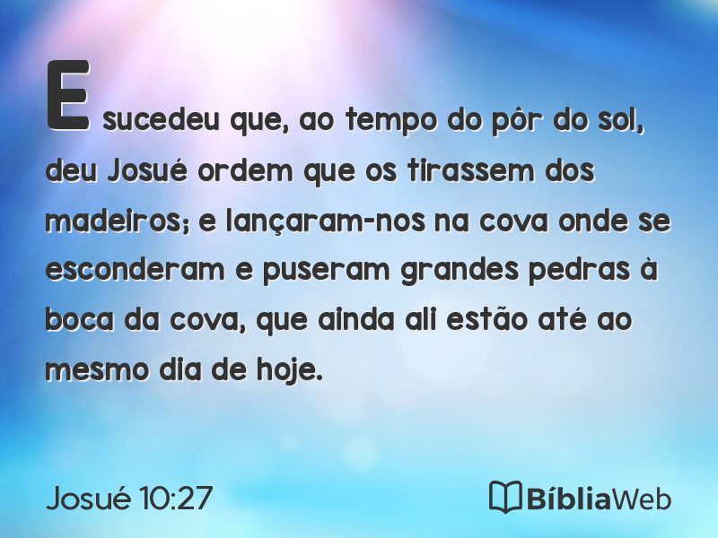 Josué 10:27 em imagem para compartilhar