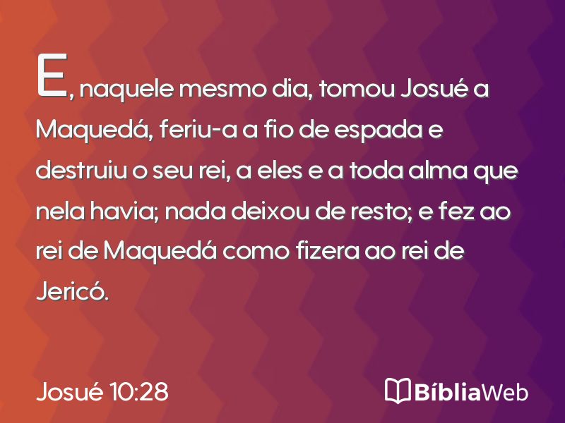 Josué 10:28 em imagem para compartilhar