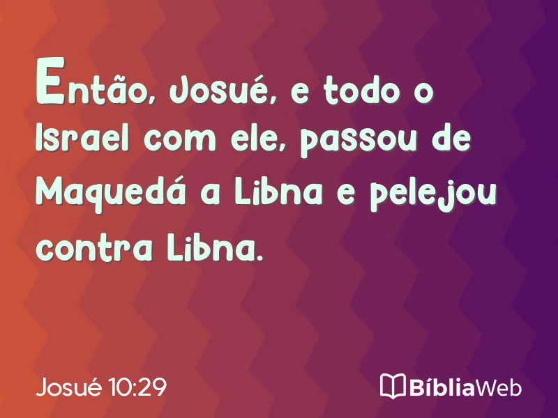 Josué 10:29 em imagem para compartilhar