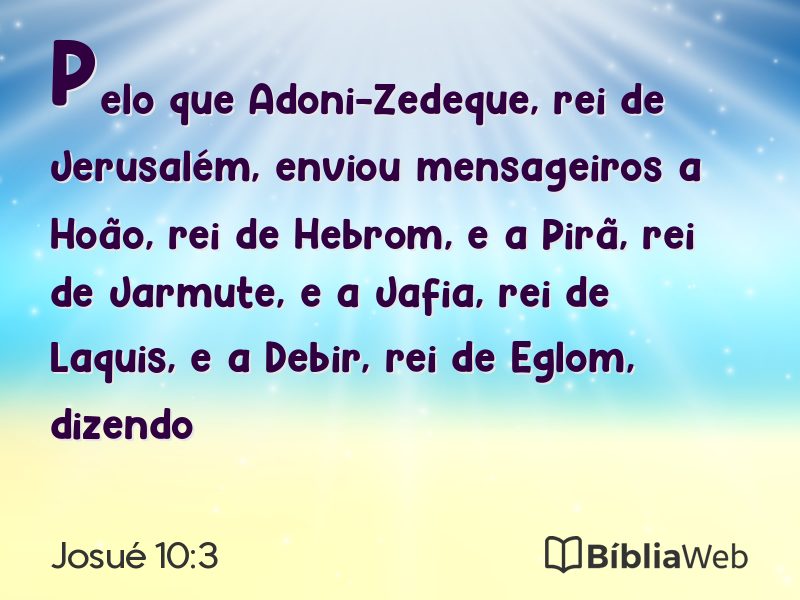 Josué 10:3 em imagem para compartilhar