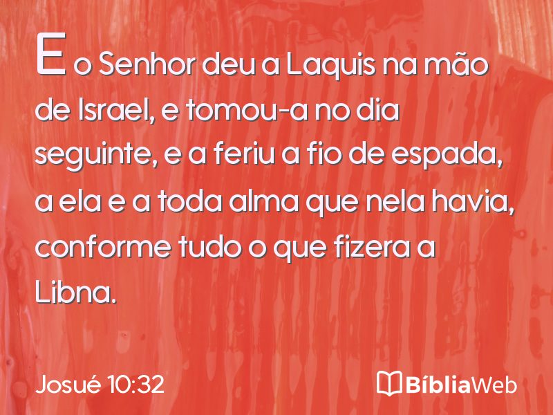 Josué 10:32 em imagem para compartilhar