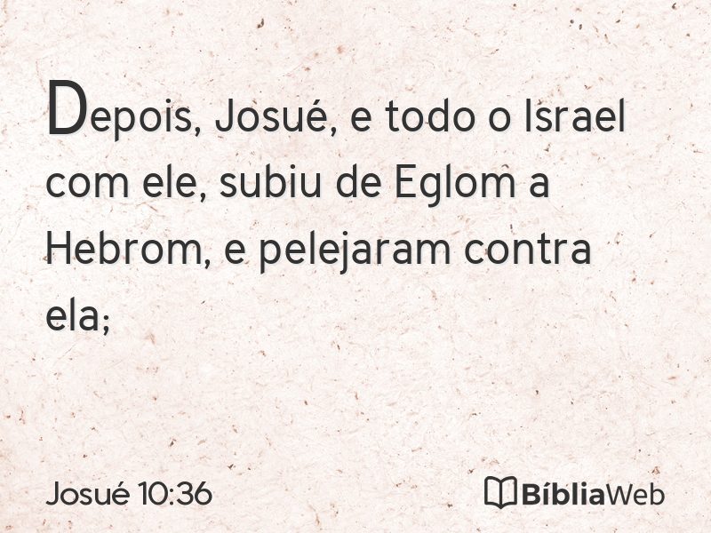Josué 10:36 em imagem para compartilhar
