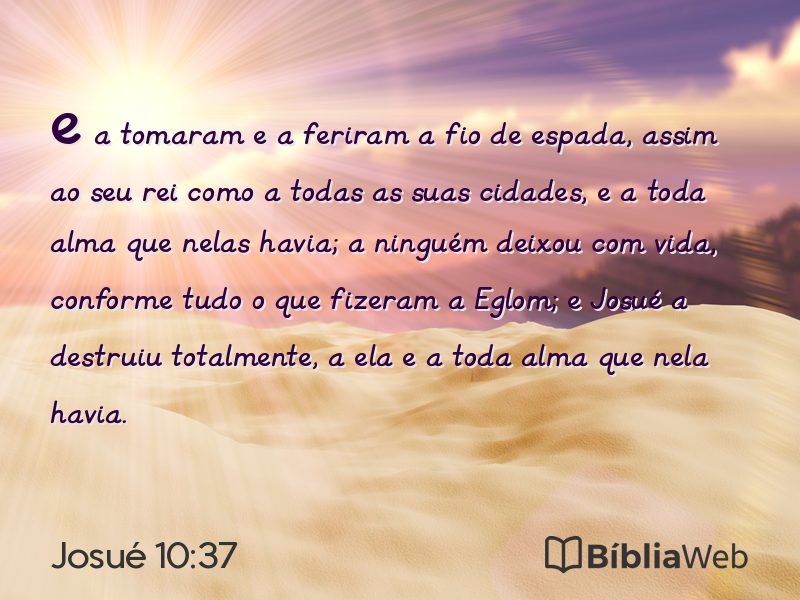 Josué 10:37 em imagem para compartilhar