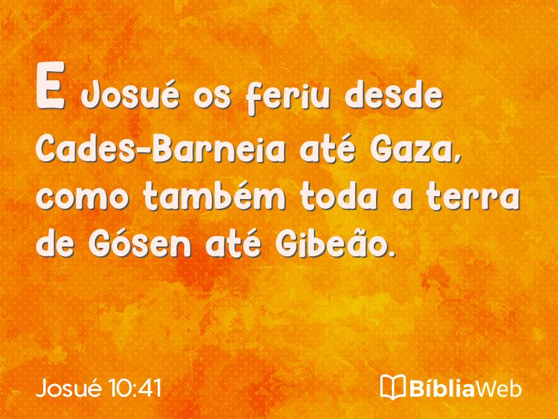 Josué 10:41 em imagem para compartilhar