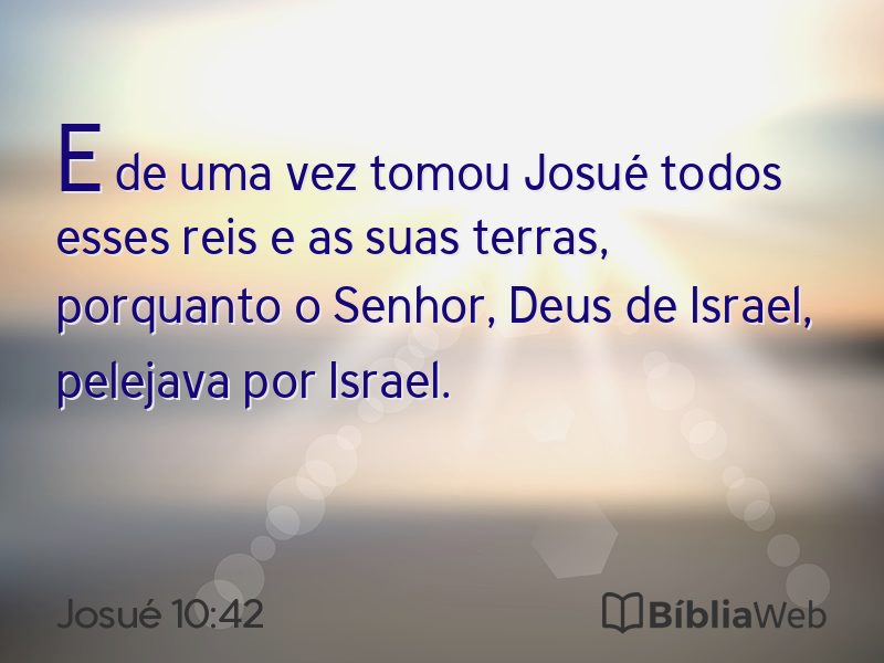 Josué 10:42 em imagem para compartilhar