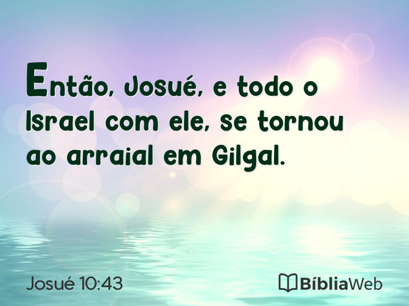 Josué 10:43 em imagem para compartilhar