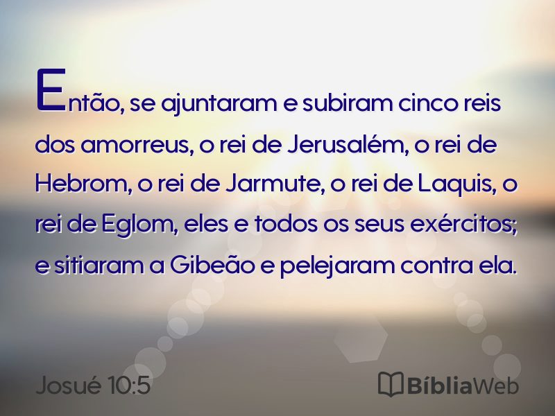 Josué 10:5 em imagem para compartilhar
