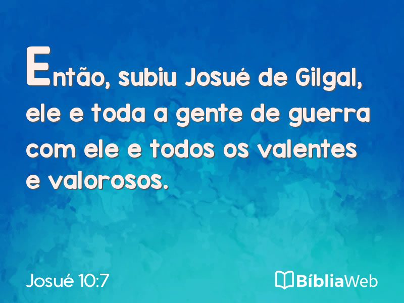 Josué 10:7 em imagem para compartilhar