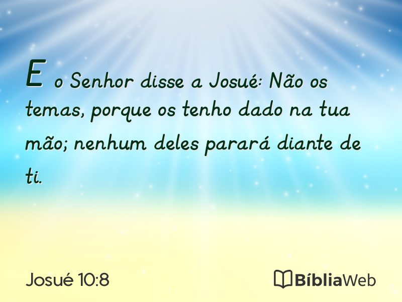 Josué 10:8 em imagem para compartilhar