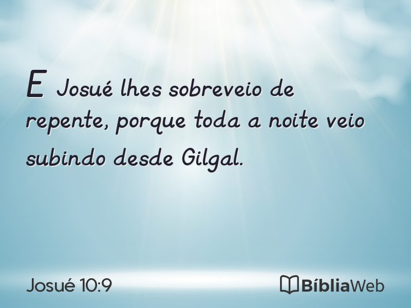 Josué 10:9 em imagem para compartilhar