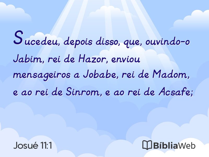 Josué 11:1 em imagem para compartilhar