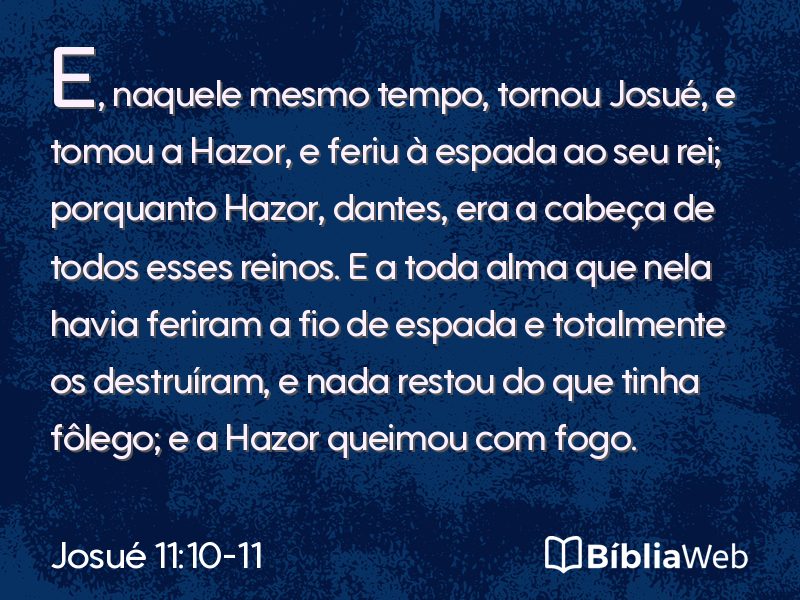 Josué 11:10-11 em imagem para compartilhar