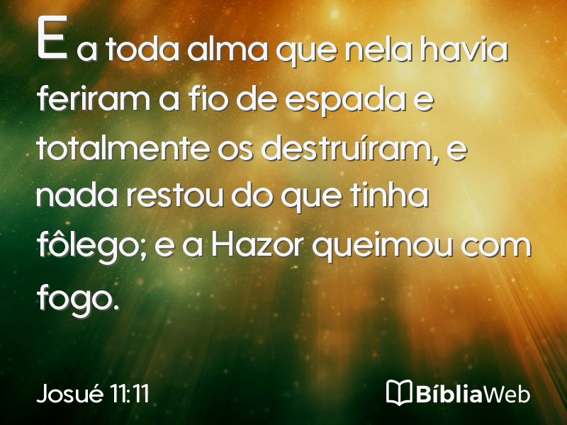 Josué 11:11 em imagem para compartilhar