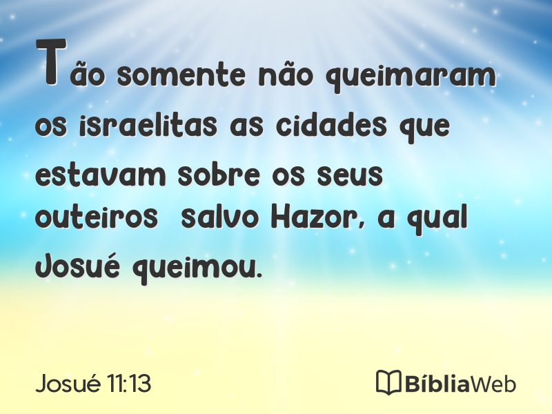 Josué 11:13 em imagem para compartilhar
