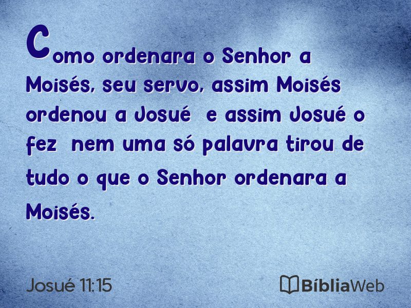 Josué 11:15 em imagem para compartilhar