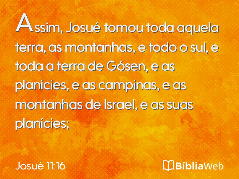 Josué 11:16 em imagem para compartilhar