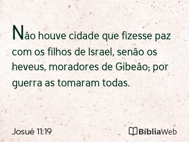 Josué 11:19 em imagem para compartilhar