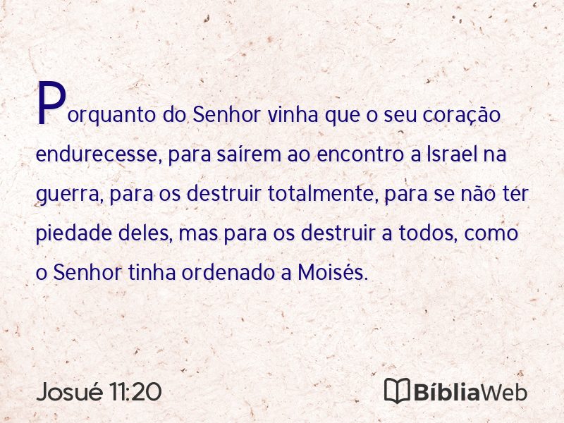 Josué 11:20 em imagem para compartilhar