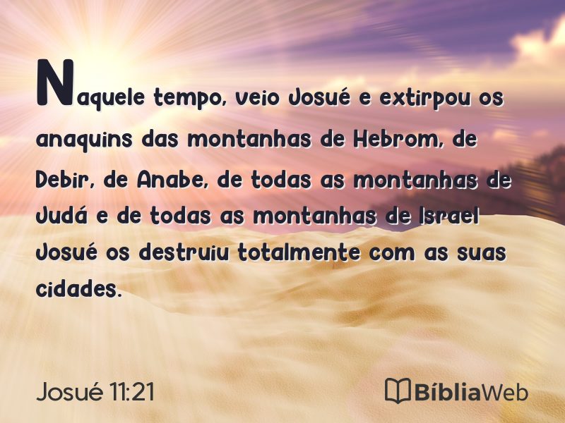 Josué 11:21 em imagem para compartilhar