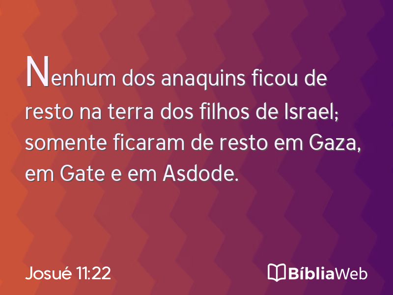 Josué 11:22 em imagem para compartilhar