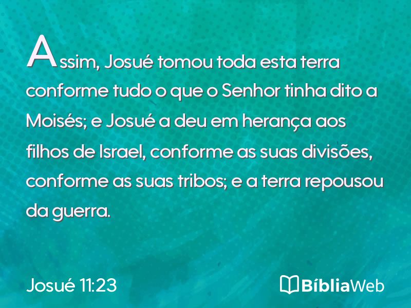Josué 11:23 em imagem para compartilhar