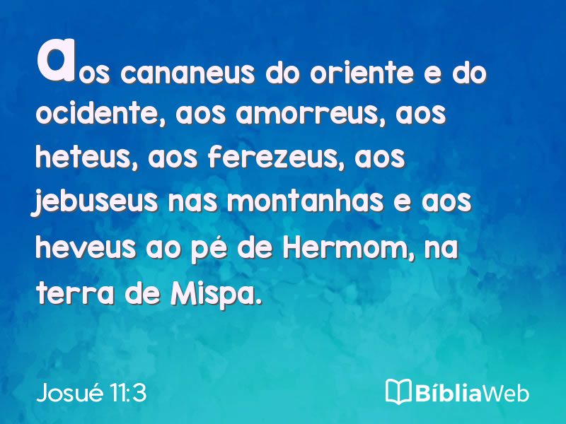 Josué 11:3 em imagem para compartilhar