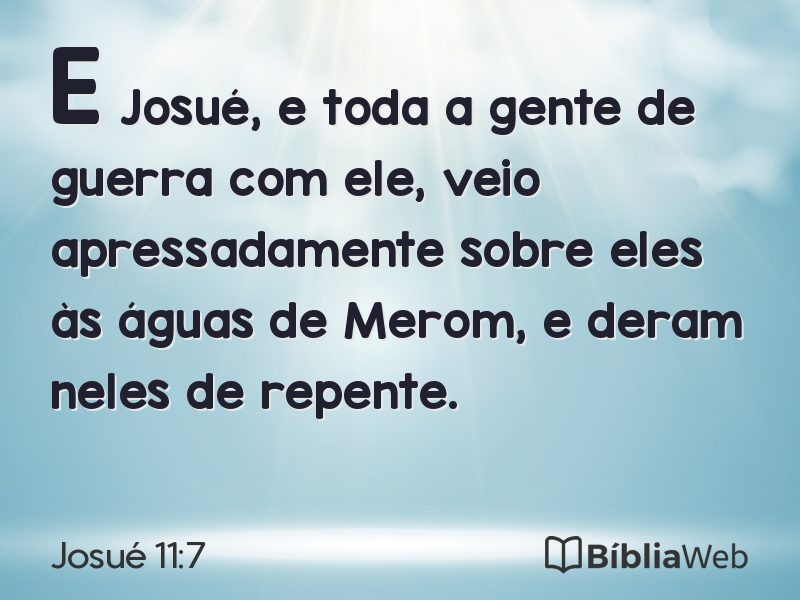 Josué 11:7 em imagem para compartilhar