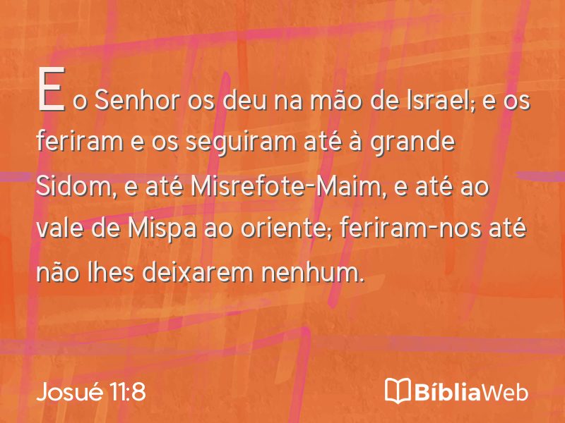 Josué 11:8 em imagem para compartilhar