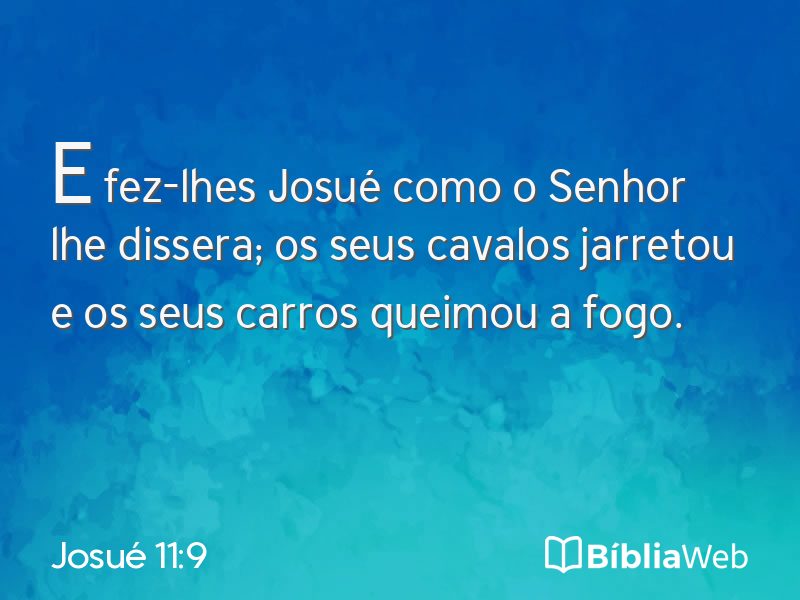 Josué 11:9 em imagem para compartilhar