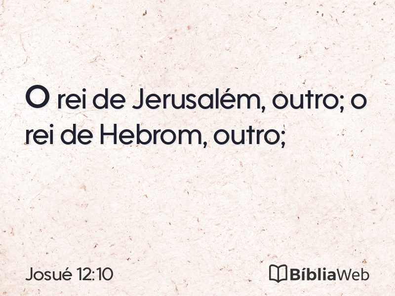 Josué 12:10 em imagem para compartilhar